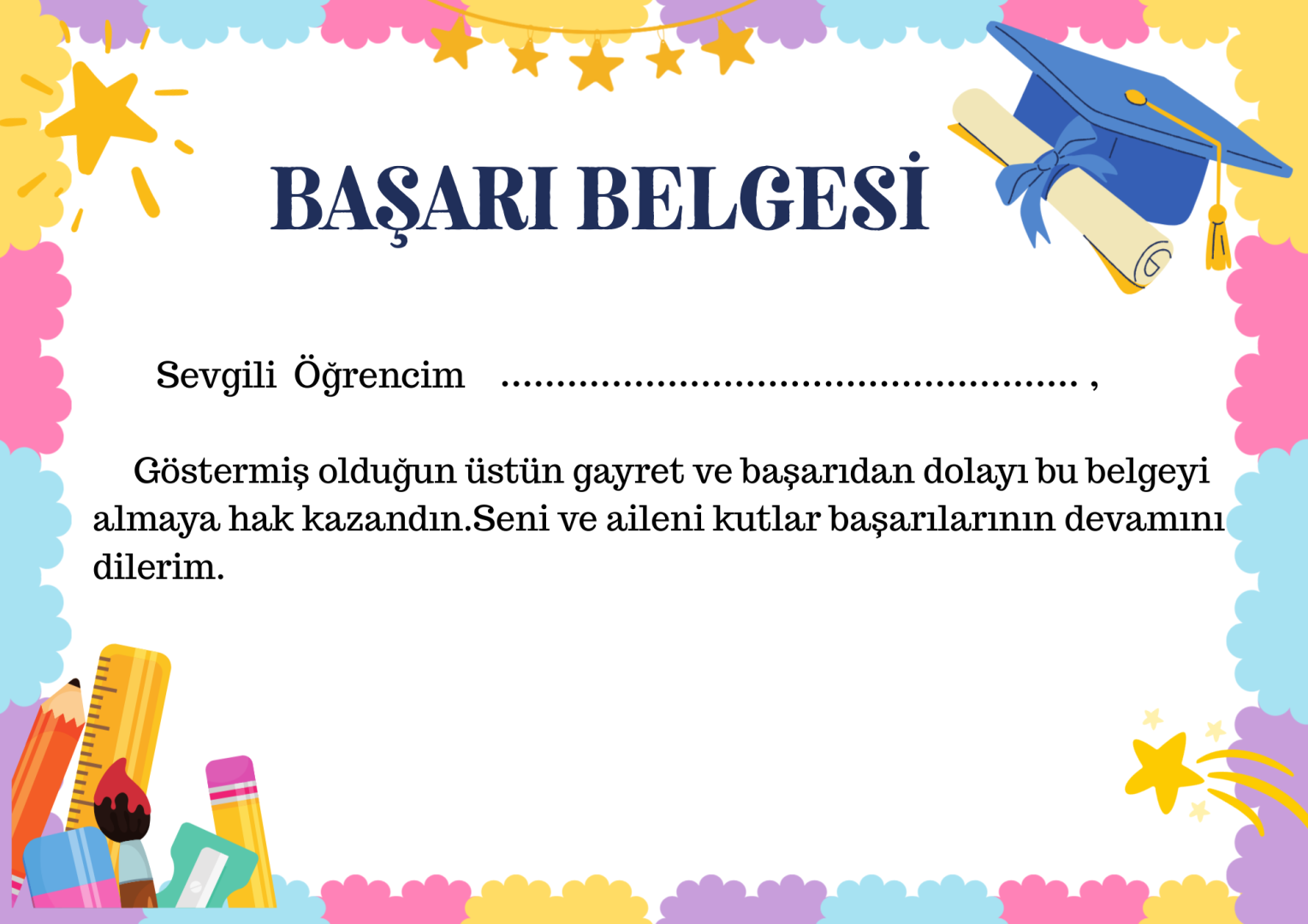 Başarı Belgeleri Mezuniyet