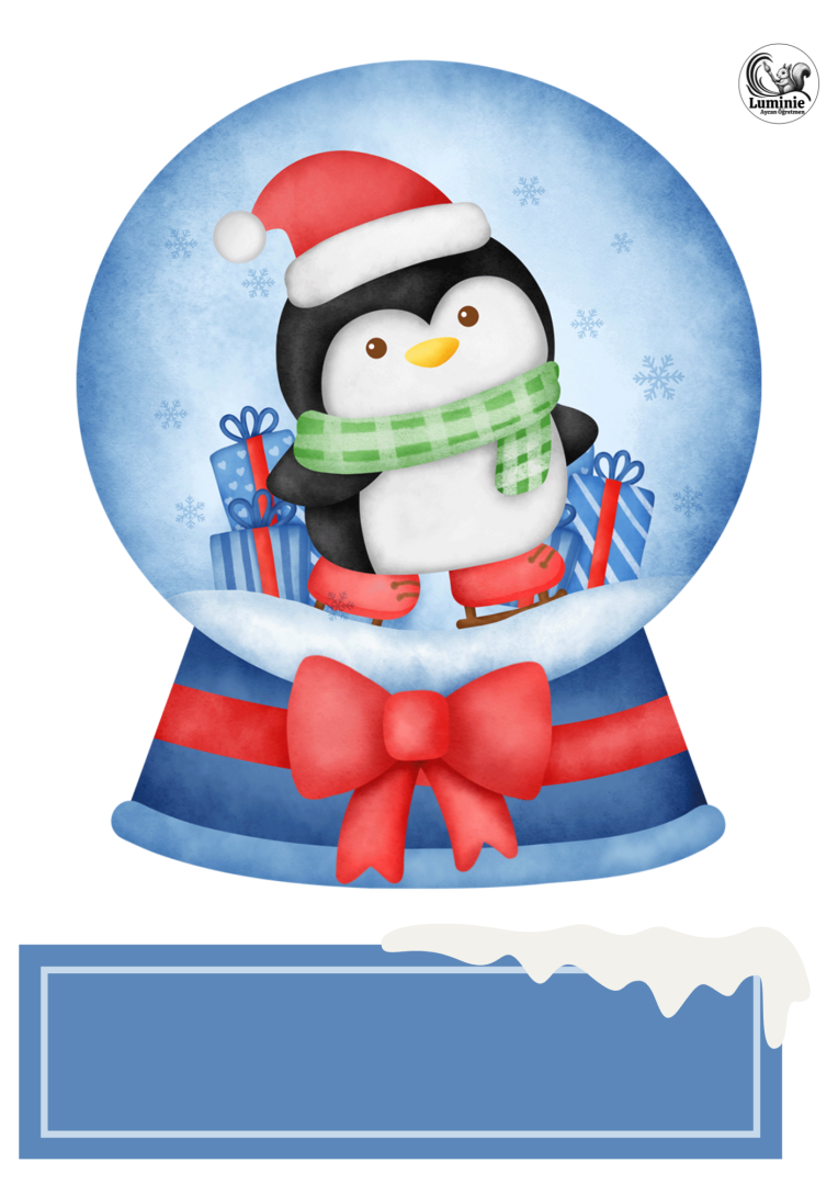 Kış Temalı Karne Kılıfları : Penguenli Karne Kılıfı