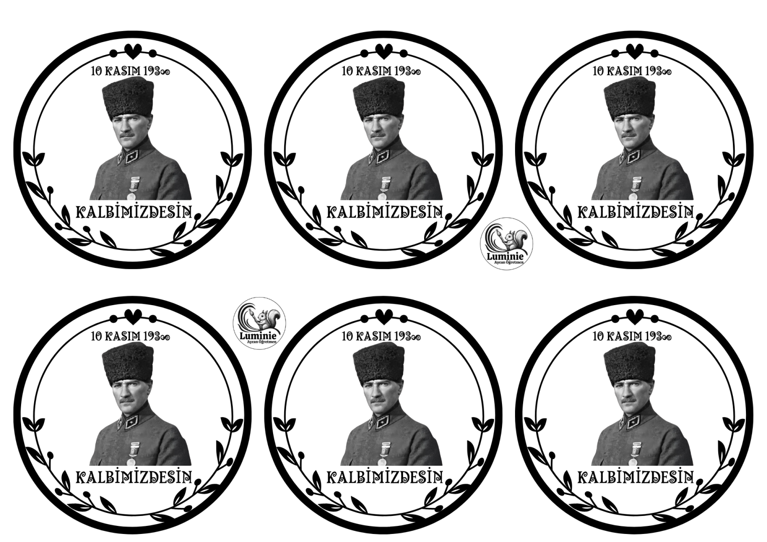 10 Kasım Atatürkü Anma Günü Rozet