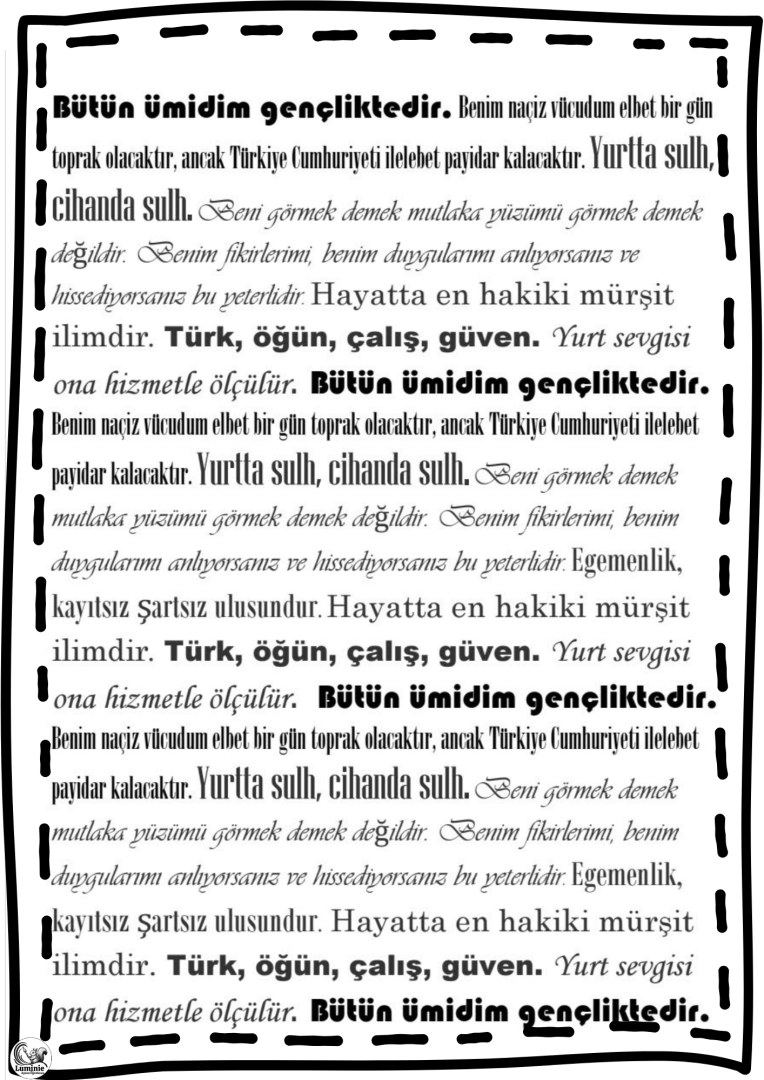 10 Kasım Atatürkü Anma Günü Sanat Etkinliği