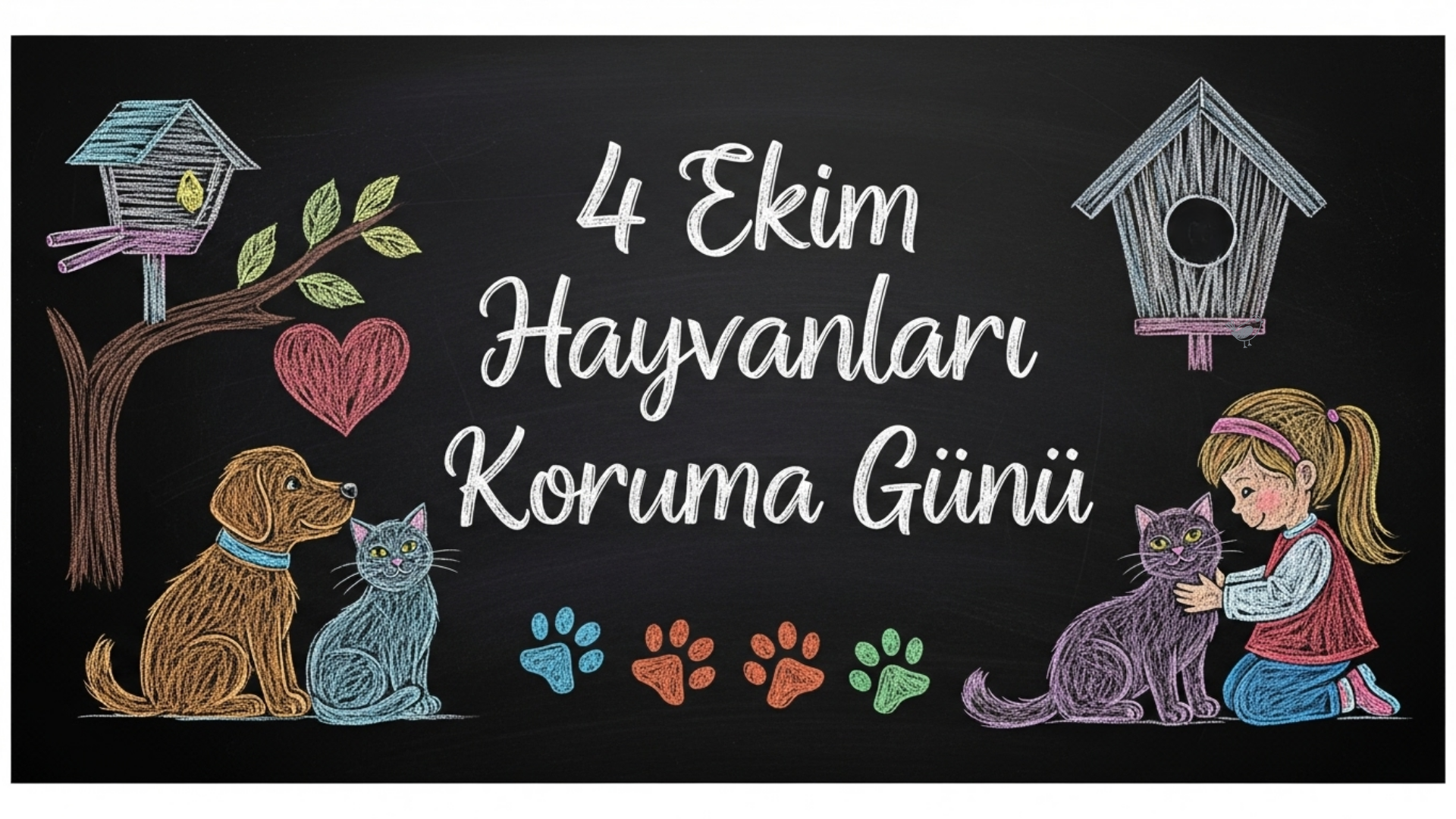 4 Ekim Hayvanları Koruma Günü  Dijital Pano